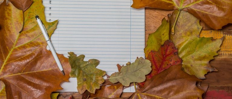Notepad for list in the fall